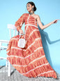 Yufta Brown One Shoulder Maxi Dress