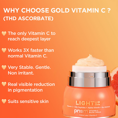 Light Up Vitamin C Face Cream For Pigmentation Ageing And Collagen