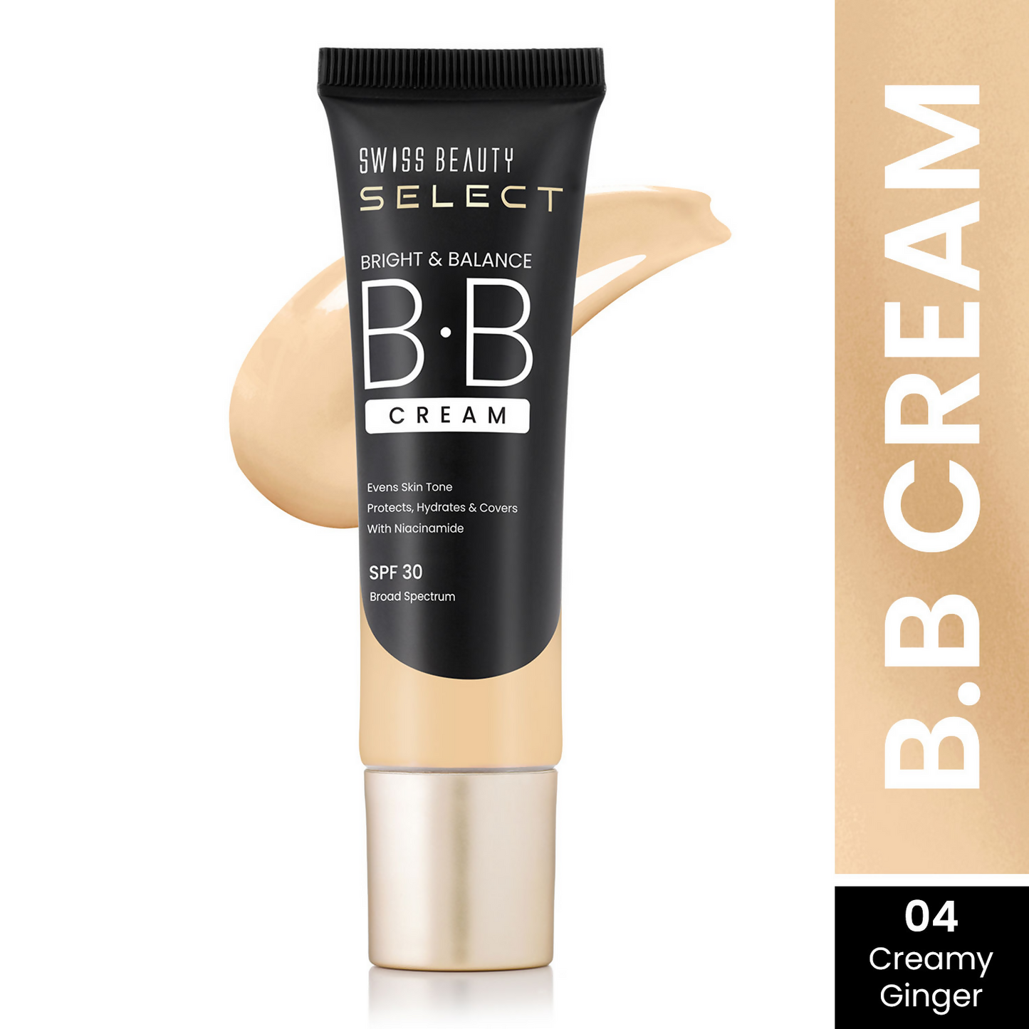 Swiss Beauty Select Bright & Balance BB Cream With Niacinamide - 4 Creamy Ginger