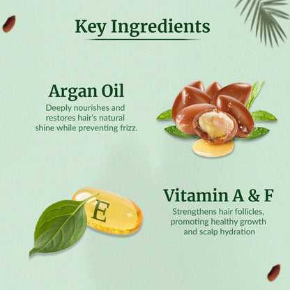 VI-JOHN Naturale Argan Enriched Hair Oil Moisture & Soft with Vitamin A.E & F