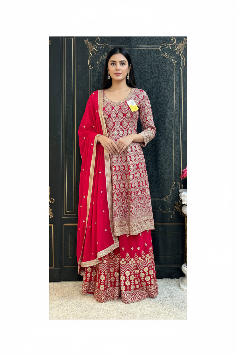 Heavy party wear sharara set