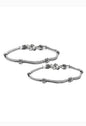 Mominos Fashion Traditional German Silver Anklets