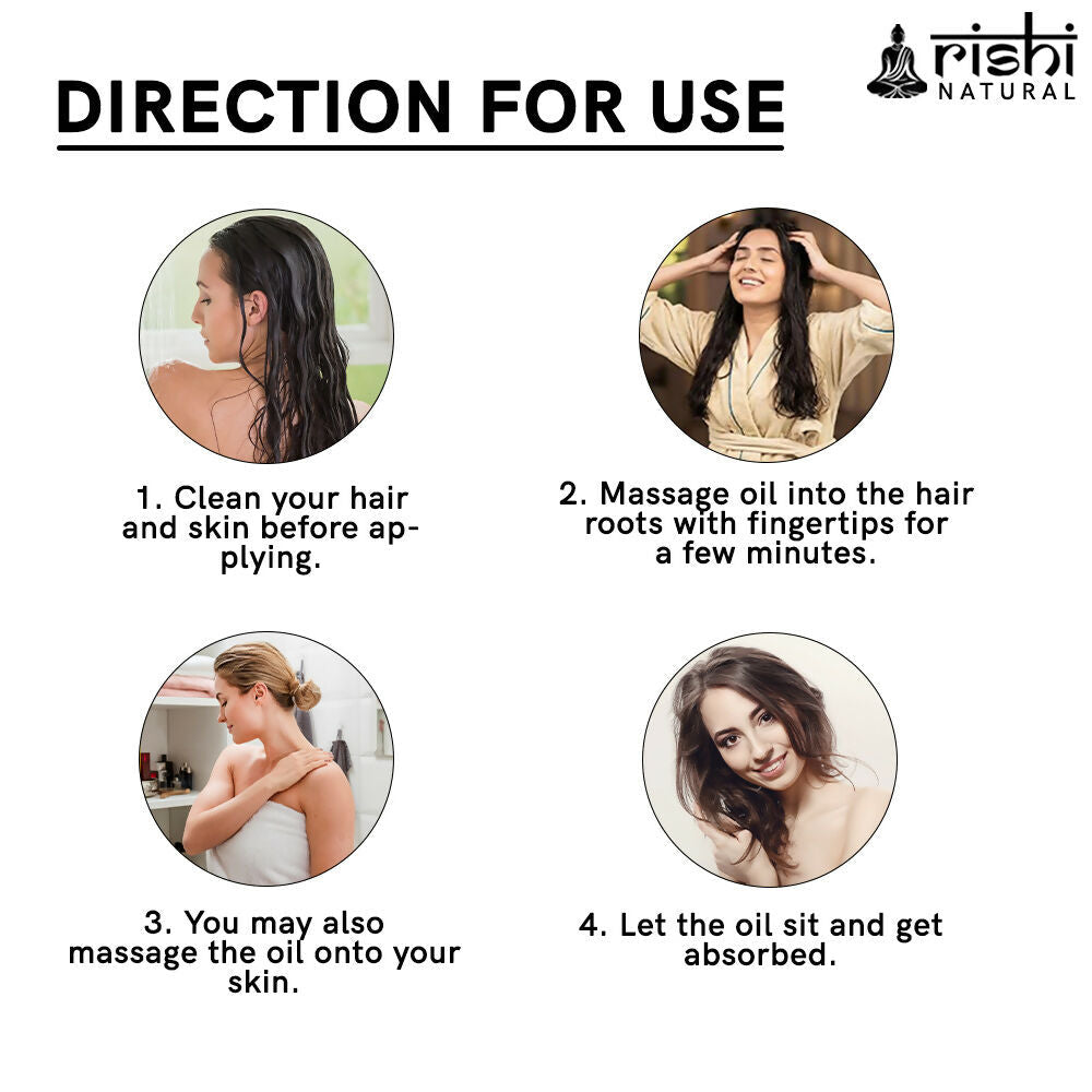 Rishi Natural Argan Oil Cold-Pressed 100% Pure Healty Skin And Hair