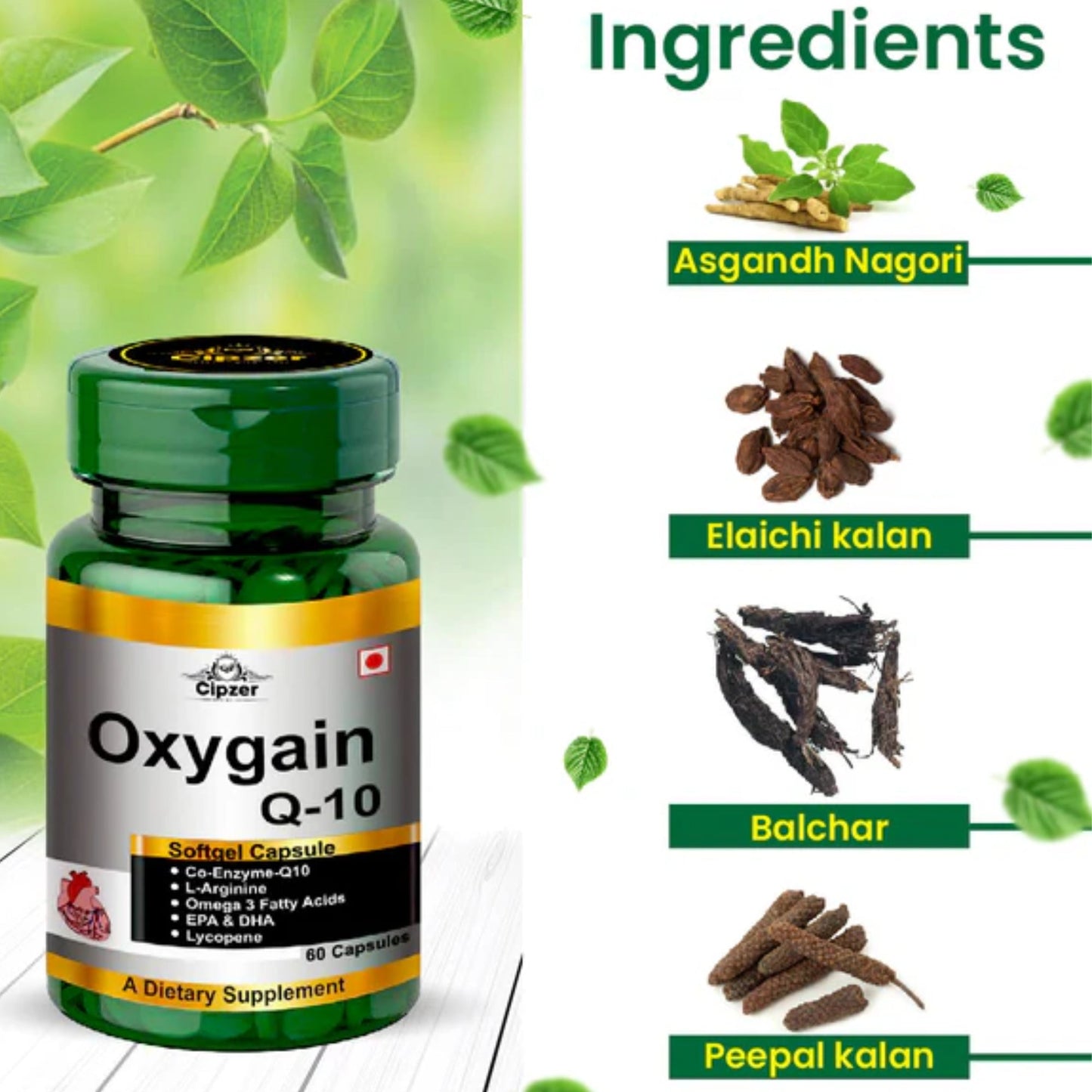 Cipzer Oxygain Q-10 Softgel Capsules