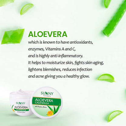 Sunny Herbals Aloevera Calendula All Purpose Cream