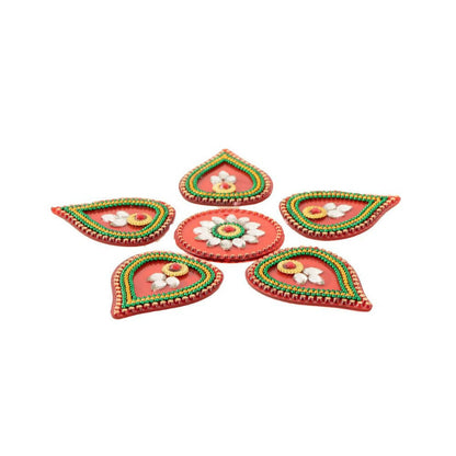 Kundan HandiKrafts Tilak Shaped Rangoli Pink (Baby)