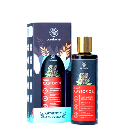 Careberry Organic Hexane-Free Organic Castor Oil For Hair, Face & Body