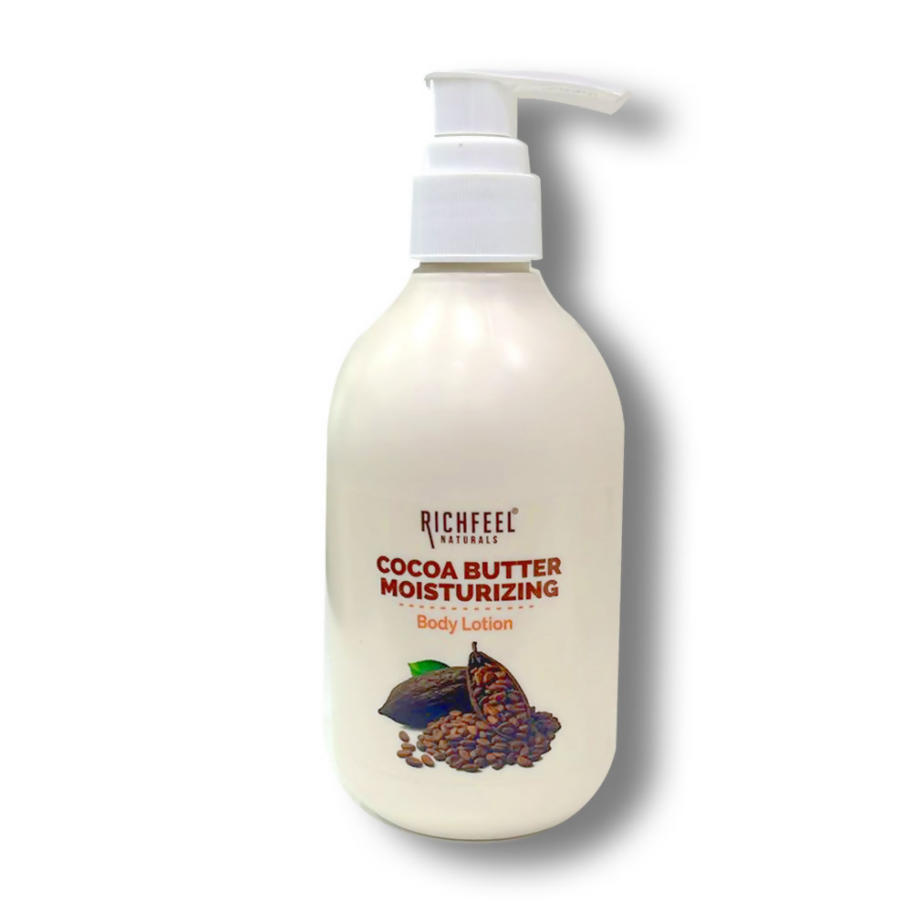 Richfeel Cocoa Butter Lotion - 48hr Moisturizing with 100% Cocoa & Shea Butter