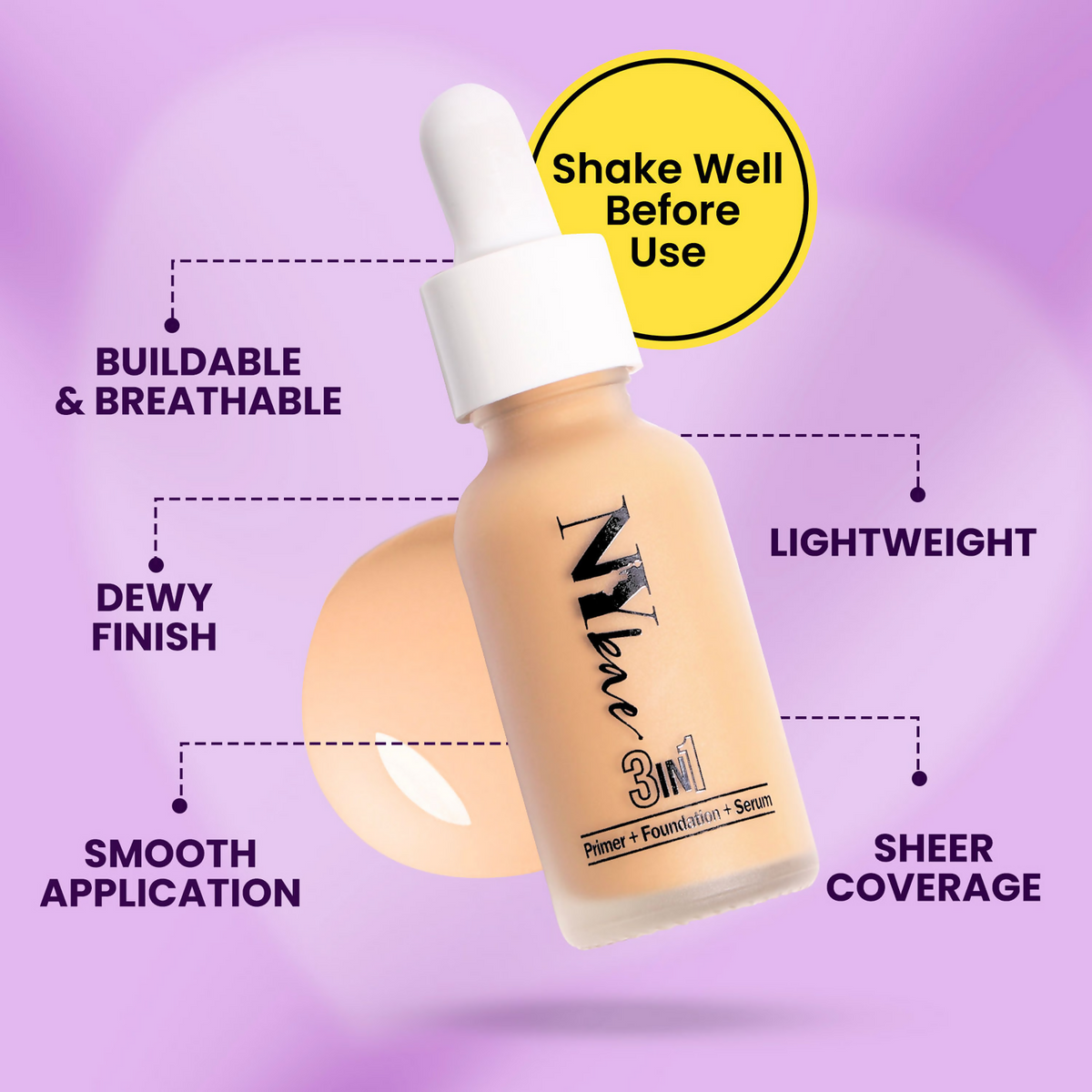 NY Bae 3 IN 1 Serum Foundation - Cool Vanilla 02