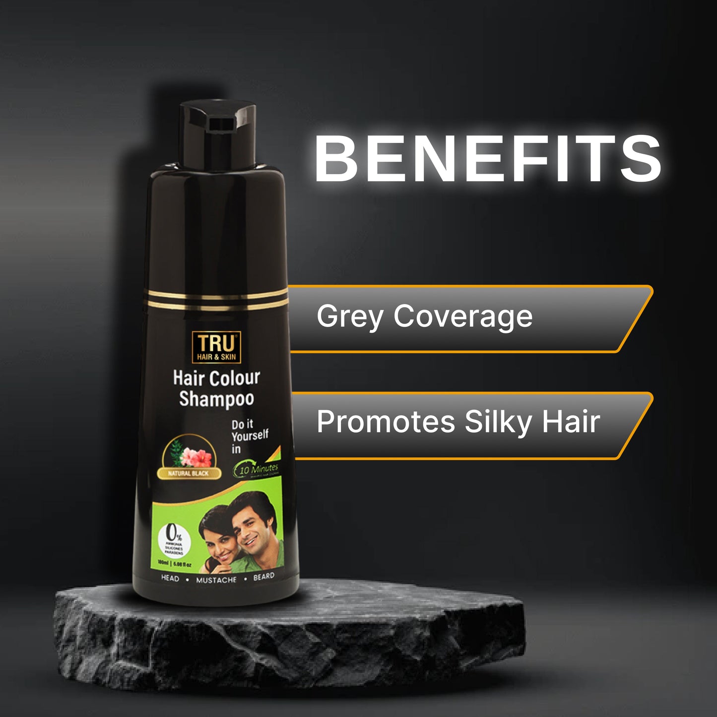 Tru Hair & Skin Black Colour Shampoo