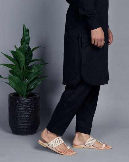 Stepsoft Men'S Natural Square Toe Kolhapuri Chappal | Original Handcrafted Leather Ethnic Slippers