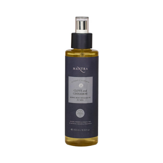 Mantra Herbal Clove & Cinnamon Herbal Body Massage Oil For Men