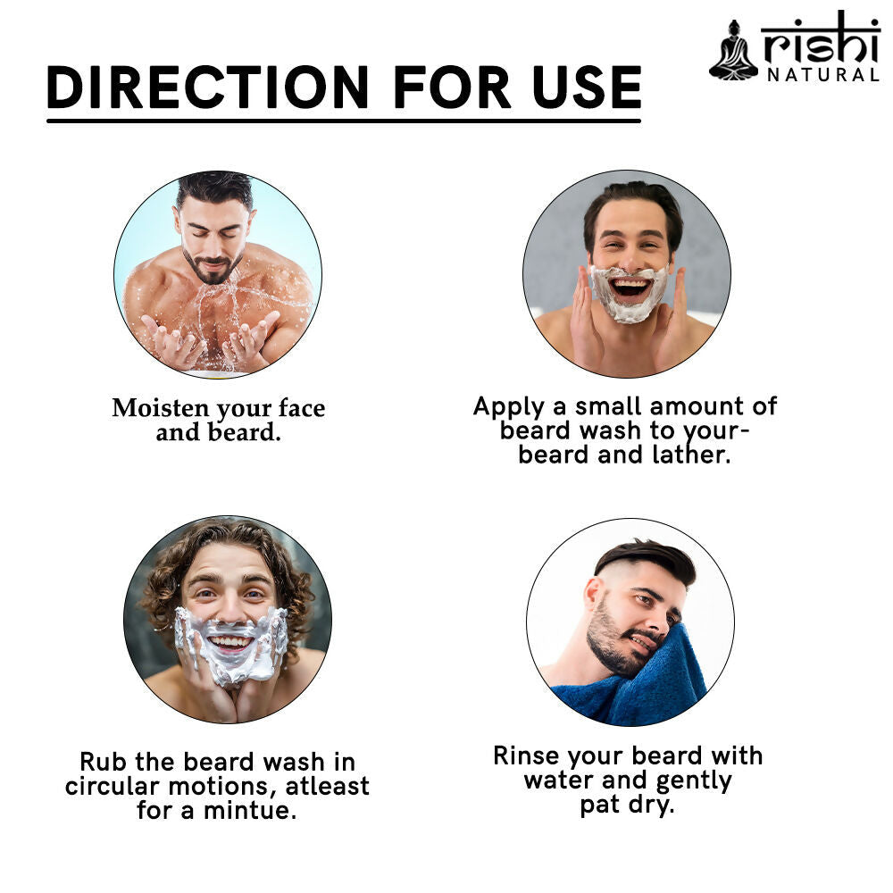 Rishi Natural Anti Grey Beard Wash Restore Natural Beard Color
