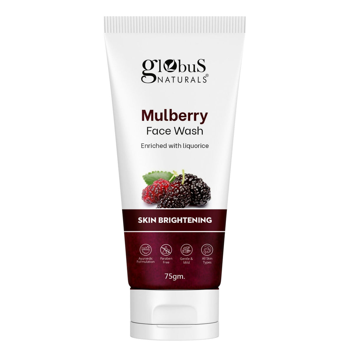 Globus Naturals Mulberry Fairness Face Wash, Suitable For All Skin Types