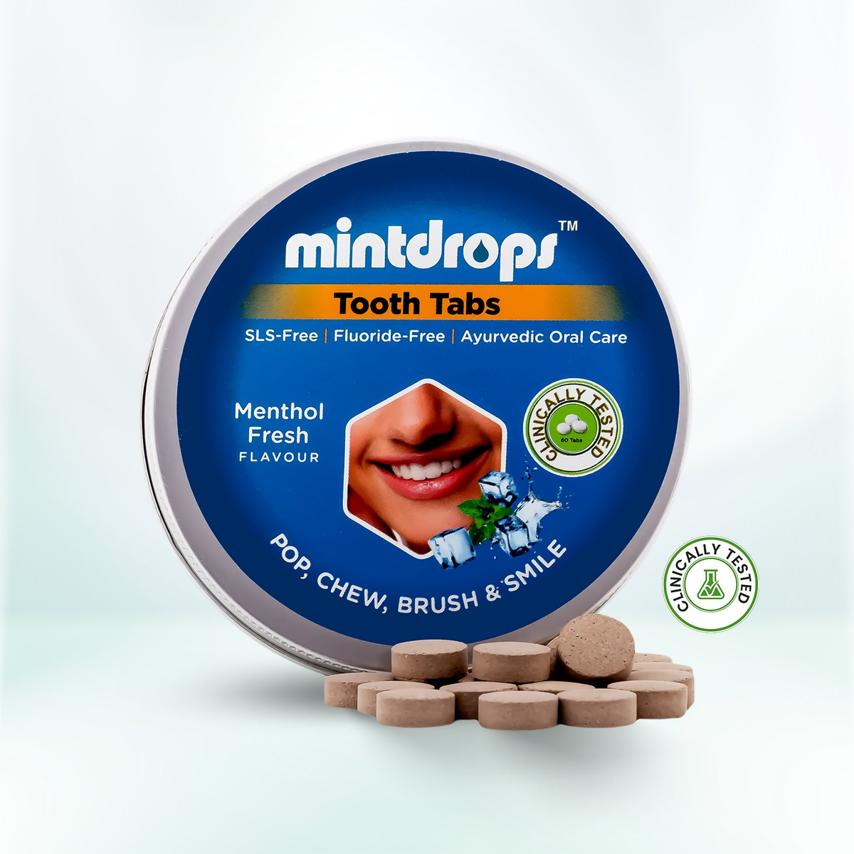 Mintdrops Premium Tooth Tabs - Menthol Fresh Flavour