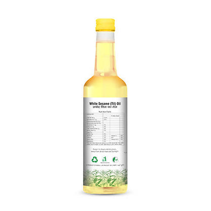 Nature Land Organics White Sesame (Til) Oil Cold Pressed