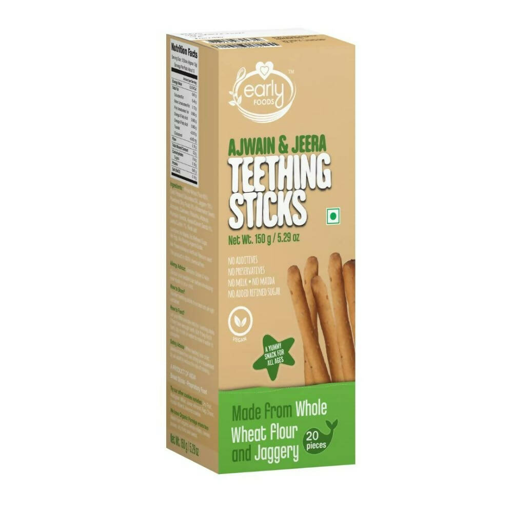 Early Foods Whole Wheat Ajwain Jaggery Teething Sticks