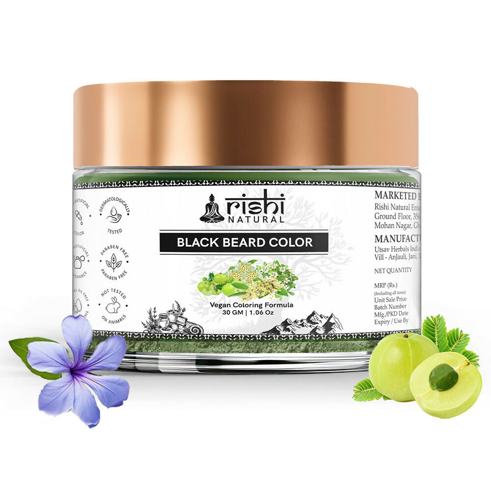 Rishi Natural Beard Black Color