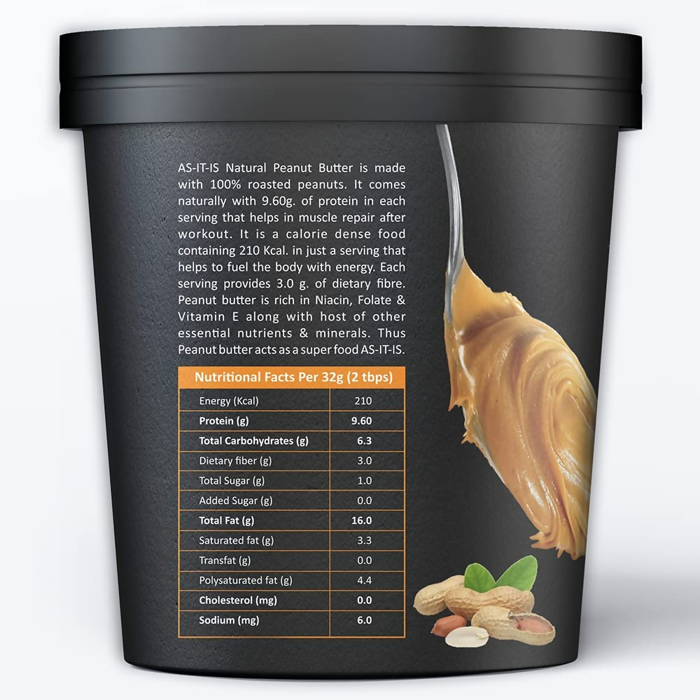 As-It-Is Nutrition Peanut Butter (Natural and Unsweetened)