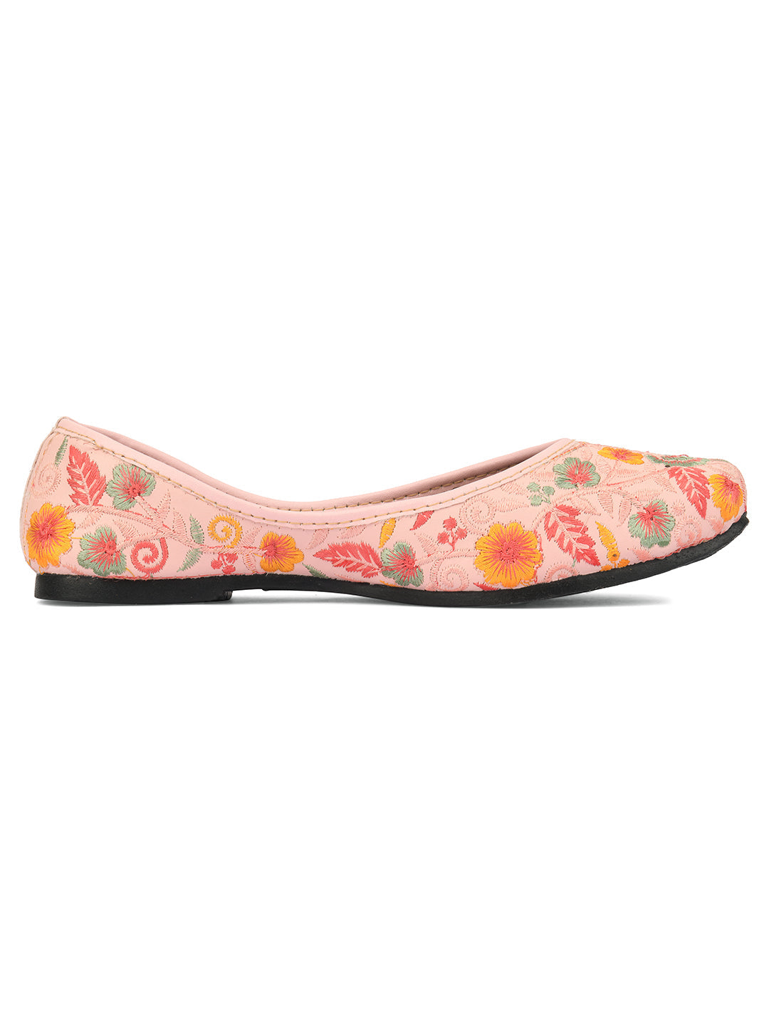 Desi Colour Women Indian Ethnic Footwear-Cushioned Brown Polish