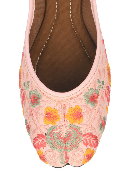 Desi Colour Women Indian Ethnic Footwear-Cushioned Brown Polish