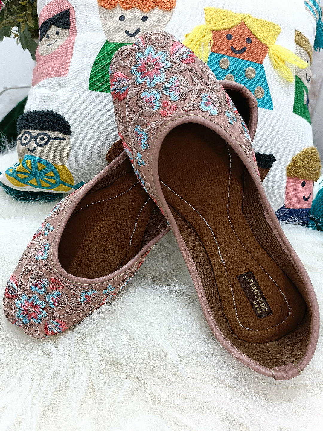 Desi Colour Women Indian Ethnic Footwear-Ultra Comfortable -Peach