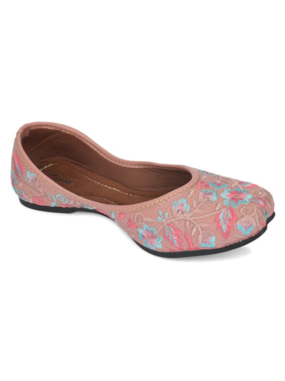 Desi Colour Women Indian Ethnic Footwear-Ultra Comfortable -Peach