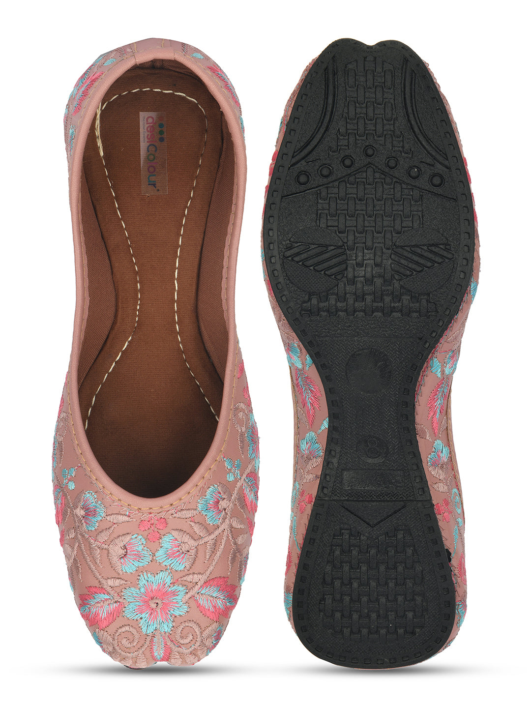 Desi Colour Women Indian Ethnic Footwear-Ultra Comfortable -Peach