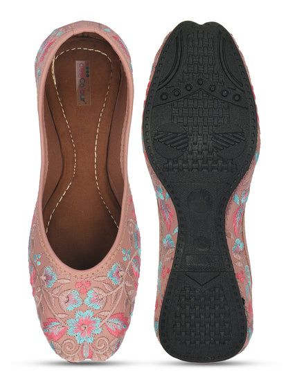 Desi Colour Women Indian Ethnic Footwear-Ultra Comfortable -Peach