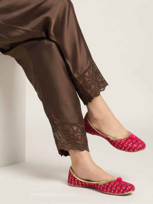 Desi Colour Women Indian Ethnic Footwear-Pink Star