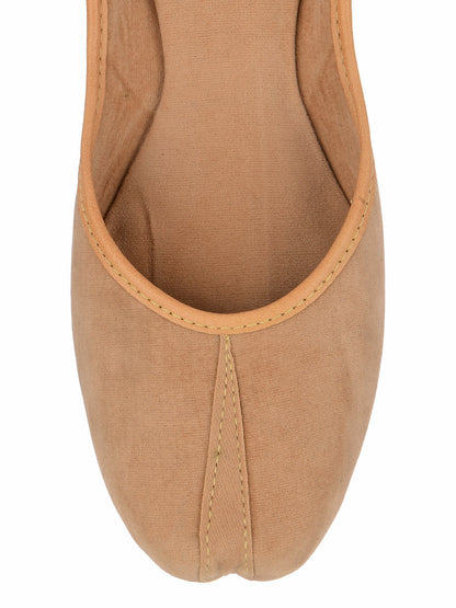 Desi Colour Women Indian Ethnic Footwear-Basic Suede -Beige