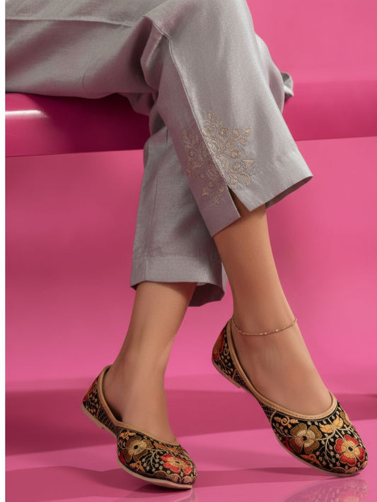 Desi Colour Women Indian Ethnic Footwear-Basic Suede -Beige