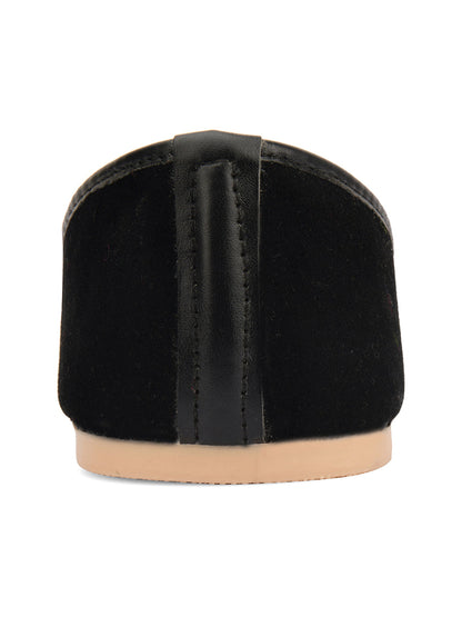 Desi Colour Women Indian Ethnic Footwear-Basic Suede -Black
