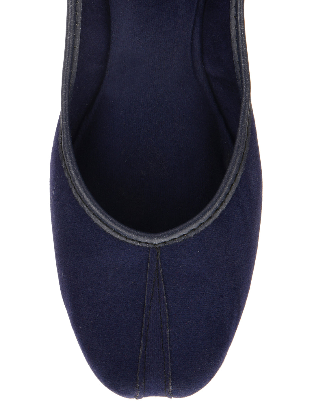 Desi Colour Women Indian Ethnic Footwear-Basic Suede -Blue