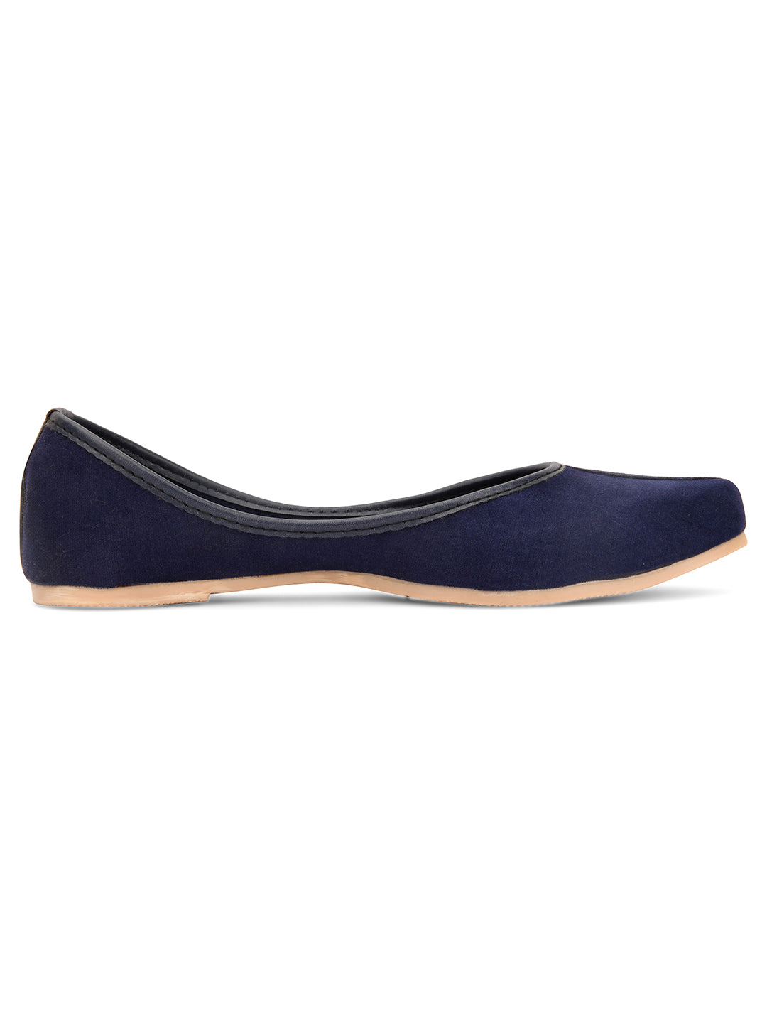 Desi Colour Women Indian Ethnic Footwear-Basic Suede -Blue