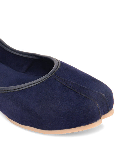 Desi Colour Women Indian Ethnic Footwear-Basic Suede -Blue
