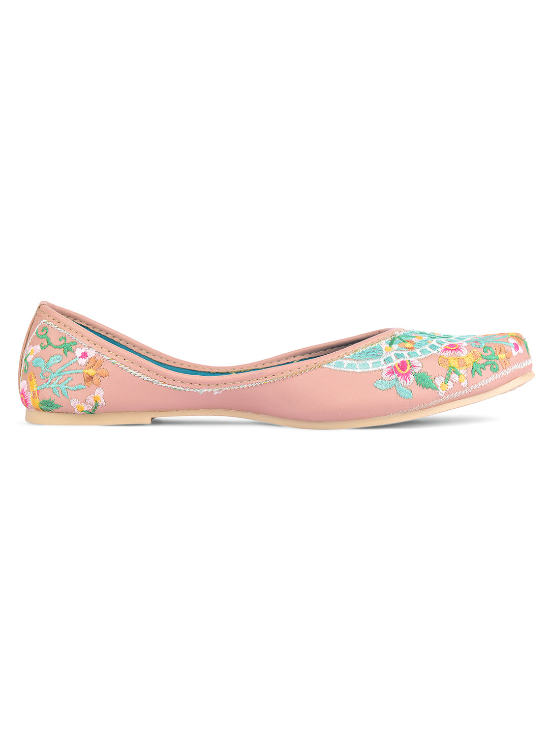 Desi Colour Women Indian Ethnic Footwear-Dual Colour Emb