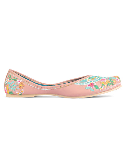 Desi Colour Women Indian Ethnic Footwear-Dual Colour Emb