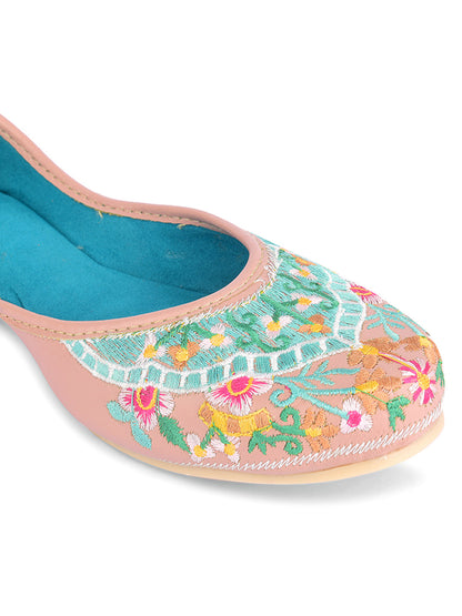 Desi Colour Women Indian Ethnic Footwear-Dual Colour Emb