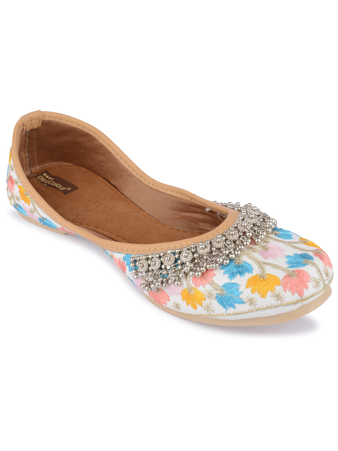 Desi Colour Women Indian Ethnic Footwear-Multi Gungroo