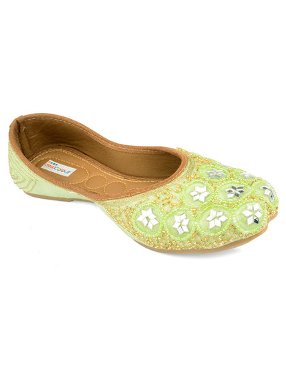 Desi Colour Women Indian Ethnic Footwear-Party Wear Mirror Work