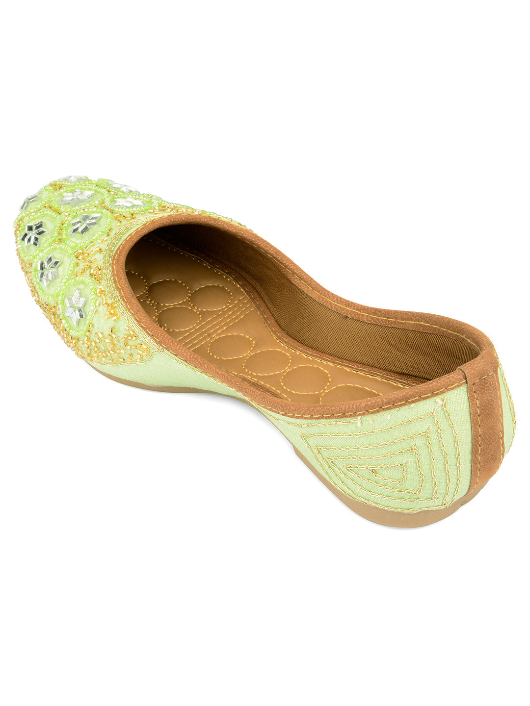 Desi Colour Women Indian Ethnic Footwear-Party Wear Mirror Work