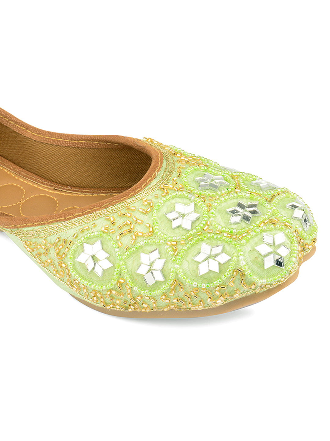 Desi Colour Women Indian Ethnic Footwear-Party Wear Mirror Work