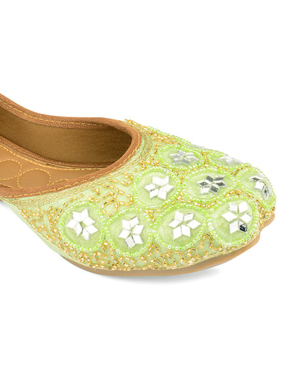 Desi Colour Women Indian Ethnic Footwear-Party Wear Mirror Work