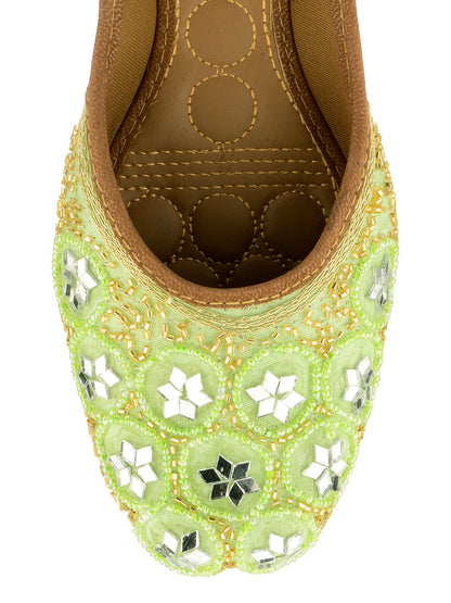 Desi Colour Women Indian Ethnic Footwear-Party Wear Mirror Work
