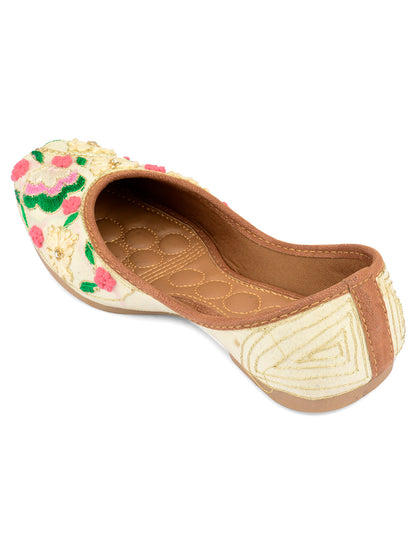 Desi Colour Women Indian Ethnic Footwear-Party Wear Multi Colour Thread Work