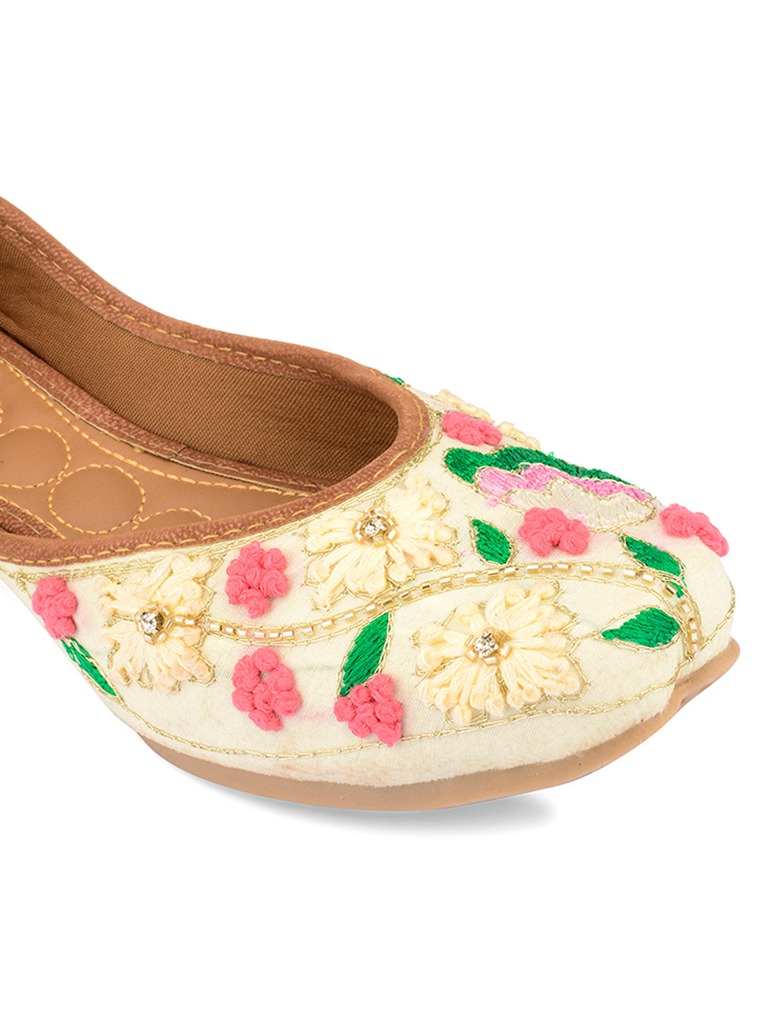 Desi Colour Women Indian Ethnic Footwear-Party Wear Multi Colour Thread Work