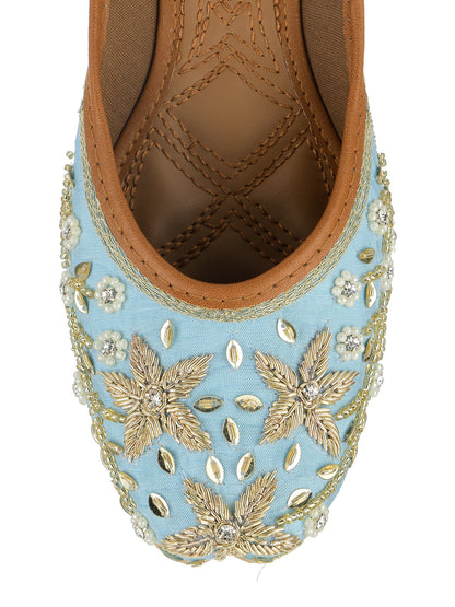 Desi Colour Women Indian Ethnic Footwear-Firoji Dabka