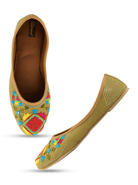 Desi Colour Women Indian Ethnic Footwear-Daily Wear Jute Rhombus