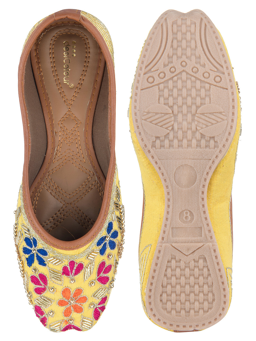Desi Colour Women Indian Ethnic Footwear-Heavy Emb -16